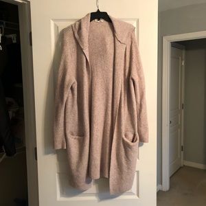 Oversized pink cardigan